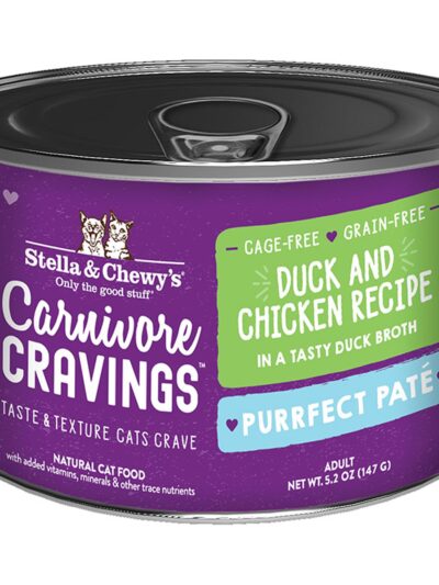Stella and Chewys Cat Carnivore Cravings Pate Duck and Chicken 5.2oz. (Case of 24)