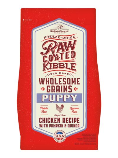 Stella & Chewy's Dog Raw Coated Wholesome Puppy Chicken Pumpkin Quinoa 3.5Lb
