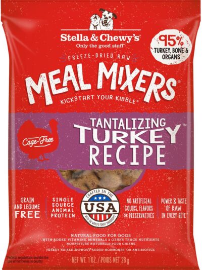 Stella And Chewys Dog Freeze-Dried Meal Mixer Tantalizing Turkey 1oz. (Case Of 8)