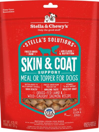 Stella And Chewys Dog Solutions Skin And Coat Support Lamb And Salmon 4.25oz.