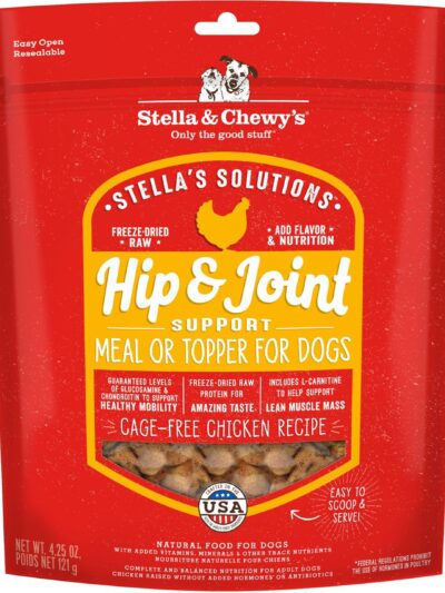Stella and  Chewys Dog Solutions Hip and Joint Support Chicken 4.25oz.
