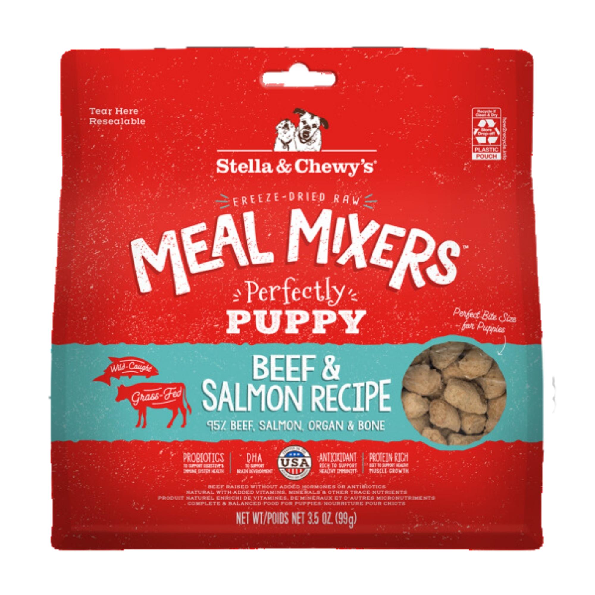Stella and Chewys Dog Freeze-Dried Mixer Puppy Beef and Salmon 3.5oz.