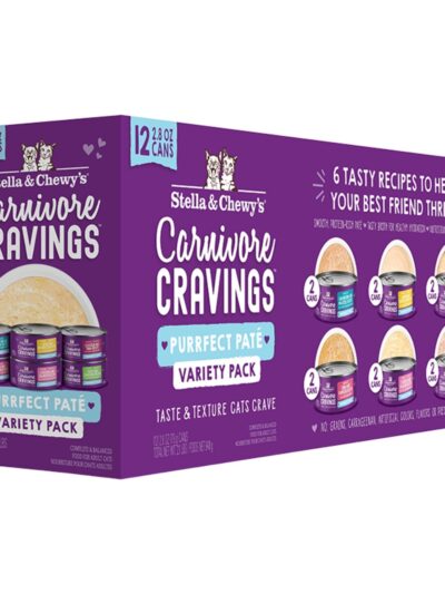 Stella and Chewys Cat Carnivore Purrfect Pate Variety Pack 2.8oz. (Case of 24)