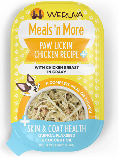 Weruva Dog Meals N More Paw Lickin Chicken Cup 3.5oz. (Case of 12)