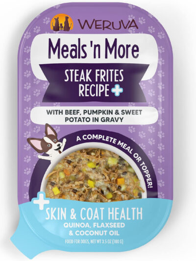 Weruva Dog Meals N More Steak Frites Cup 3oz. (Case of 12)