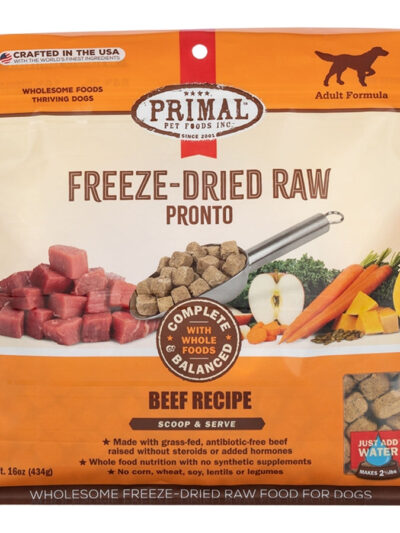 Primal Dog Freeze-Dried Pronto Beef 16oz.