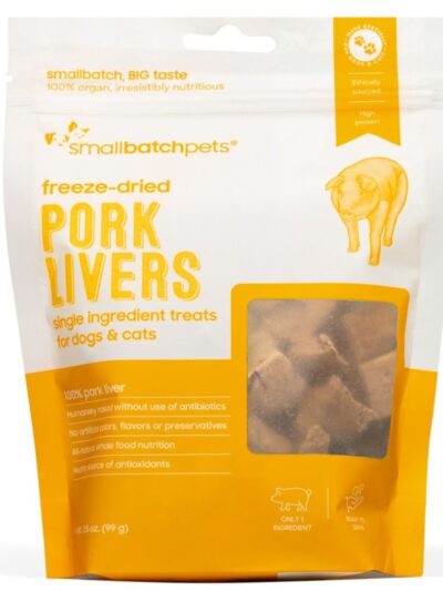 Smallbatch Dog Cat Freeze Dried Treat Pork Liver 3.5oz