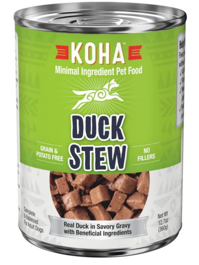 Koha Dog Grain Free Stew Duck 12.7oz. (Case of 12)