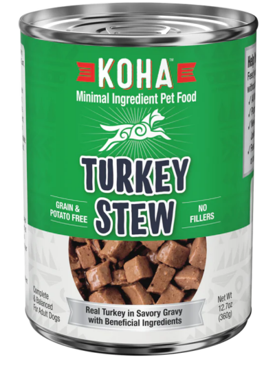 Koha Dog Grain Free Stew Turkey 12.7oz. (Case of 12)