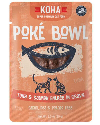 Koha Cat Grain Free Pok Tuna and Salmon 3oz.(Case of 24)