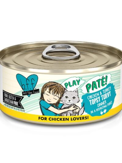 BFF Cat Play Chicken and Turkey Topsy Turvy Dinner 5.5oz. (Case of 8)
