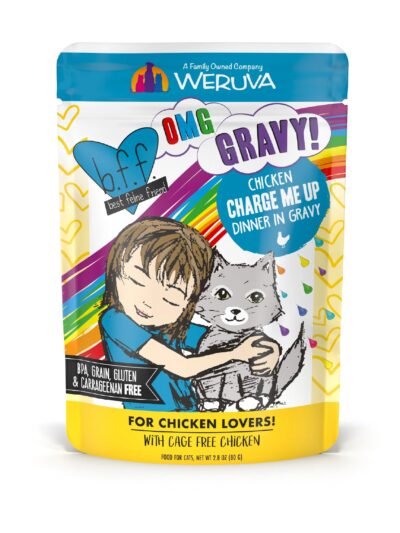 BFF Cat Omg Charge Me Chicken Dinner in Gravy 3oz. Pouch (Case of 12)