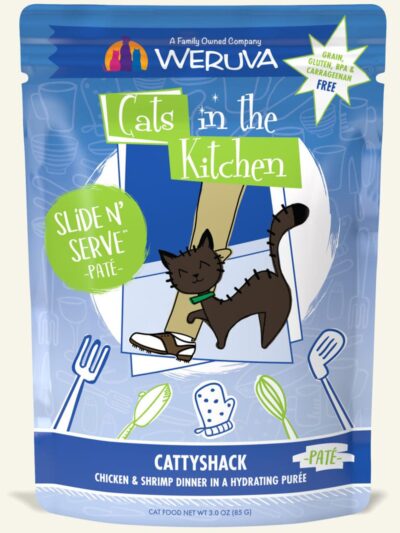 Cats In The Kitchen Slide N Serve Cattyshack Chicken and Shrimp Dinner 3oz. Pouch (Case of 12)