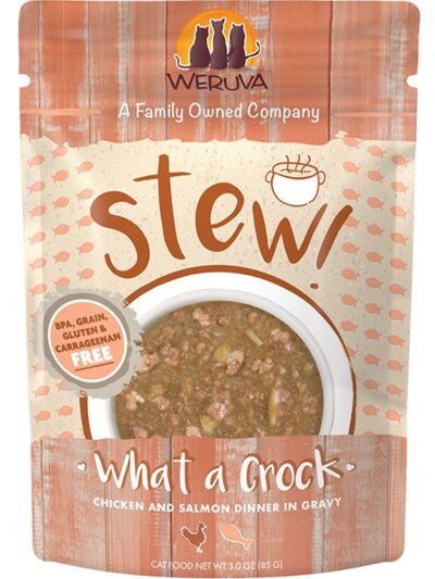 Weruva Cat Stew! What A Crock Chicken and Salmon 3oz. Pouch (Case of 12)