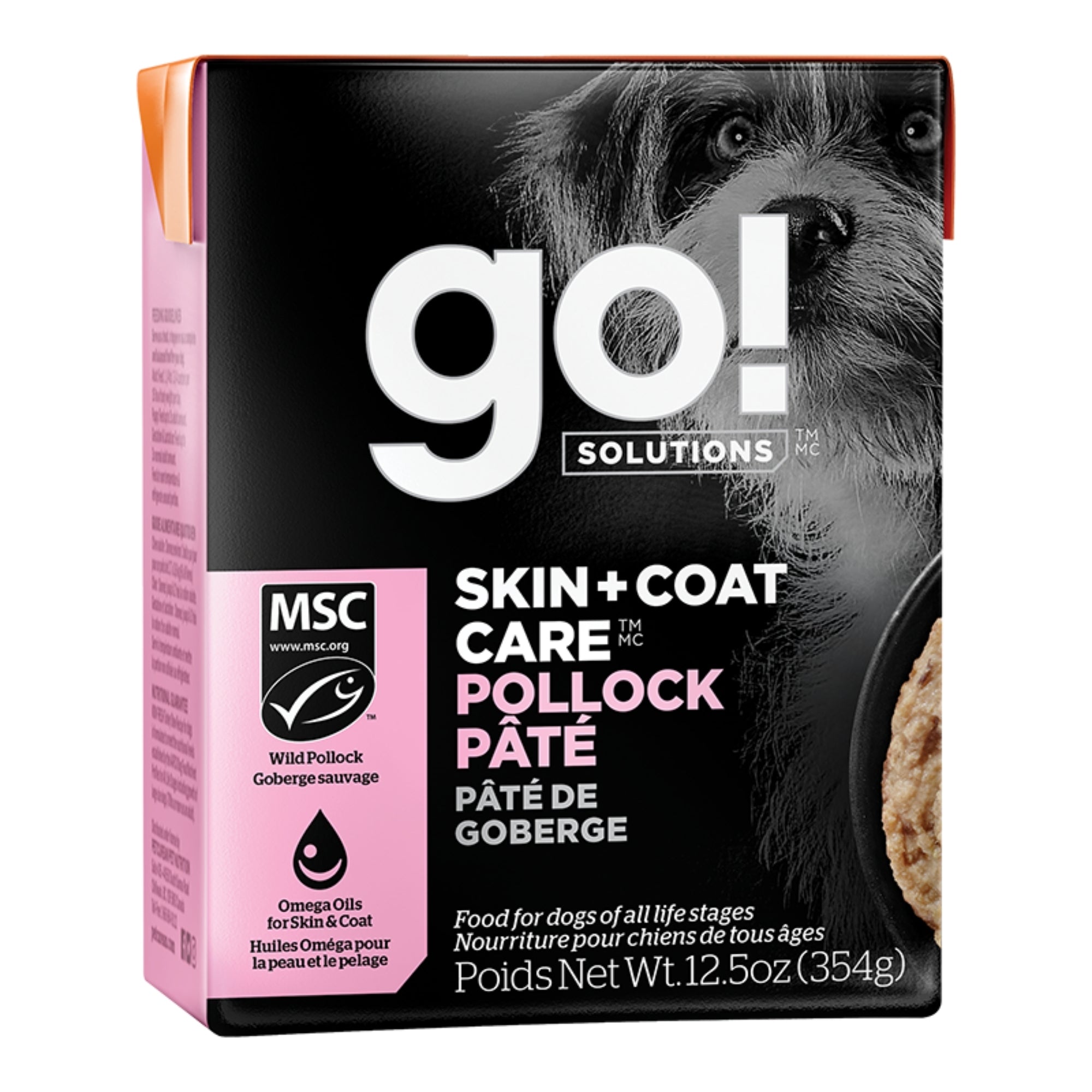 Go! Dog Skin & Coat Care Pate Pollock With Grain 12.5oz. (Case of 12)
