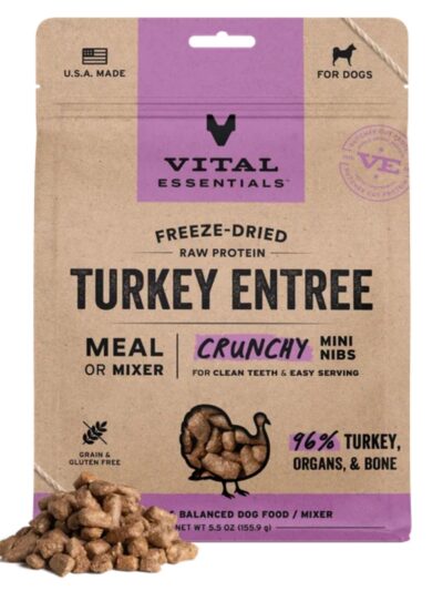 Vital Essentials Dog Freeze-Dried Mini Nibs Turkey 5.5oz.