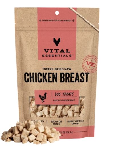 Vital Essentials Dog Freeze Dried Treat Chicken Breast 3.75oz.