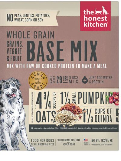 Honest Kitchen Dog Whole Grain Veggie And Fruit Dehydrated Base Mix 7Lbs. Box