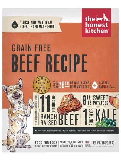 Honest Kitchen Dog Grain Free Beef 7Lbs. Box.