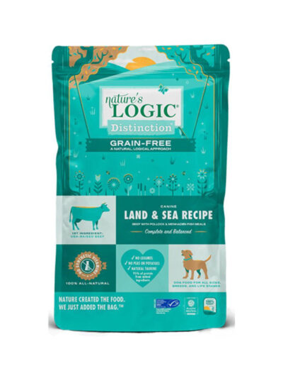Natures Logic Dog Distinction Grain Free Land Sea 24Lb