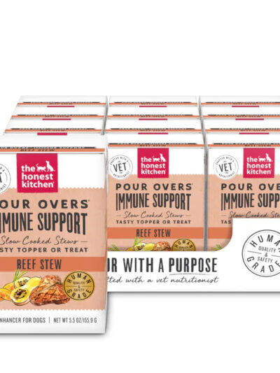 The Honest Kitchen Dog Grain Free Pour Over Immunity Beef 5.5oz. (Case of 12)