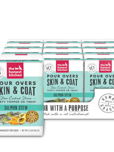 The Honest Kitchen Dog Grain Free Pour Over Skin & Coat Salmon 5.5oz. (Case of 12)