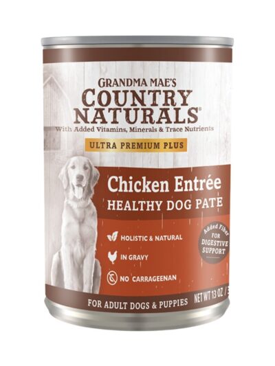 Grandma Mae's Country Naturals Healthy Dog Pate Wet Dog Food Chicken EntrÃ©e 13oz