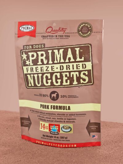 Primal Dog Freeze-Dried Nuggets Pork 5.5oz.