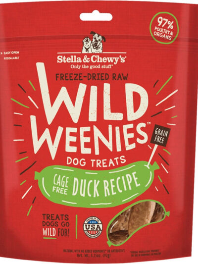 Stella And Chewys Dog Freeze Dried Weenie Duck 3.25 oz.