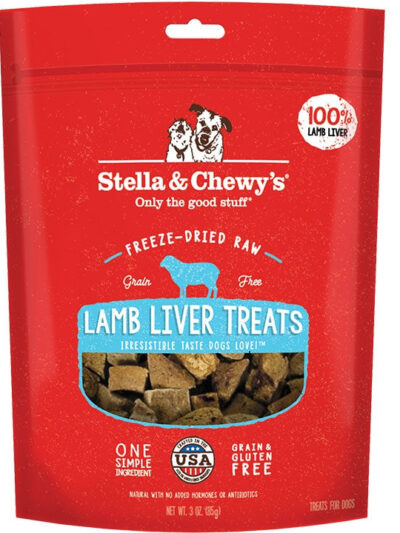 Stella And Chewys Dog Freeze-Dried Treat Lamb Liver 3oz.