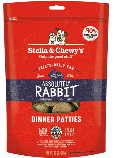 Stella And Chewys Dog Freeze-Dried Dinner Patties Rabbit 25 oz.