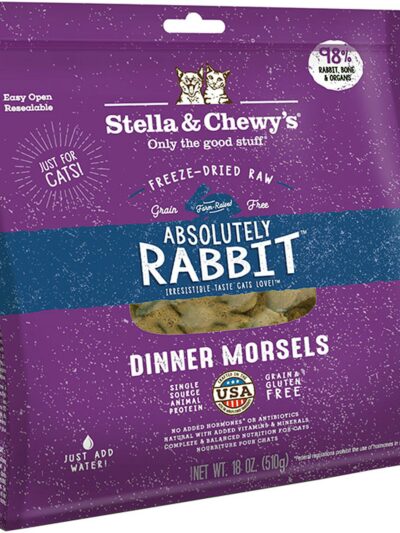 Stella and Chewys Cat Freeze-Dried Dinner Rabbit 18oz.