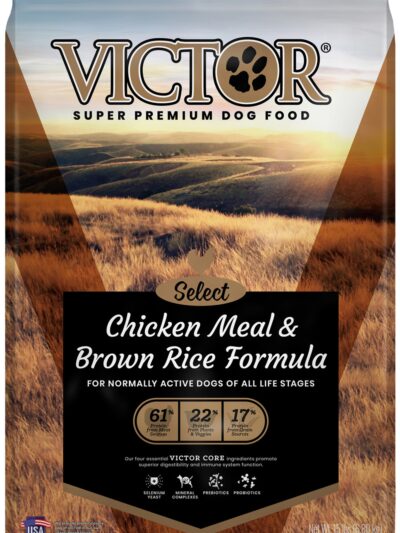 Victor Super Premium Dog Food Select Dry Dog Food Chicken Meal & Brown Rice 15lb