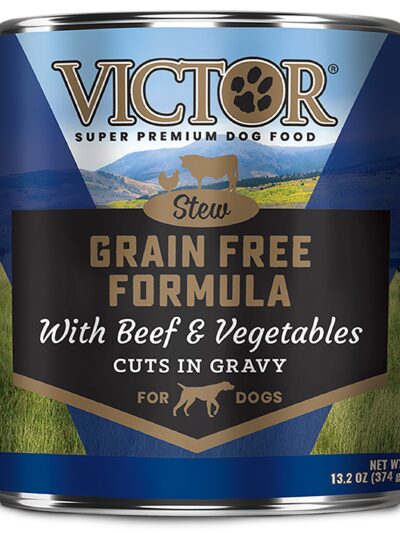 Victor Super Premium Dog Food Grain Free Wet Dog Food Beef & Vegetable in gravy 13.2oz