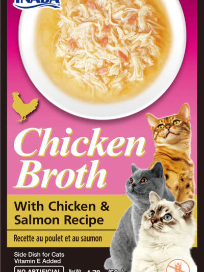 Inaba Cat Broth Chicken Salmon 1.76oz. (6 Count)