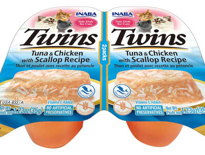 Inaba Cat Twin Cups Tuna Chicken Scallop 2.46oz. (6 Count)