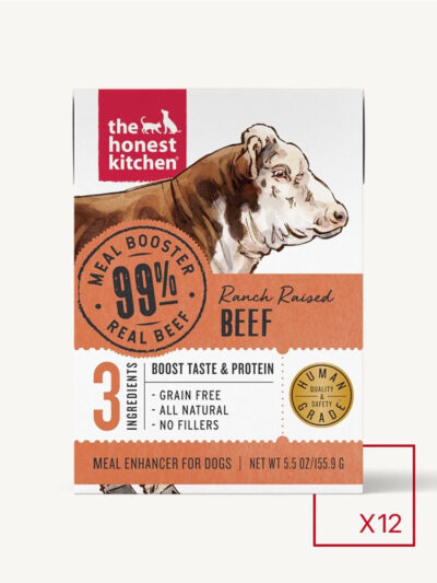 The Honest Kitchen Dog 99% Beef Meal Booster Wet Dog Food 5.5oz. Carton (Case of 12)