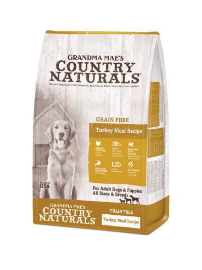 Grandma Mae's Country Naturals Grain Free L.I.D. Dry Dog Food Turkey 18ea/9 oz