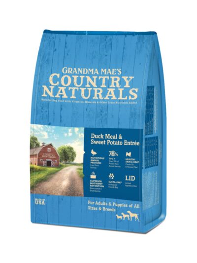 Grandma Mae's Country Naturals Dry Dog Food Duck Meal & Sweet Potato 25lb