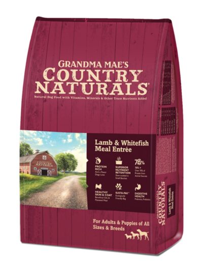 Grandma Mae's Country Naturals Dry Dog Food Lamb & Whitefish Meal 4lb