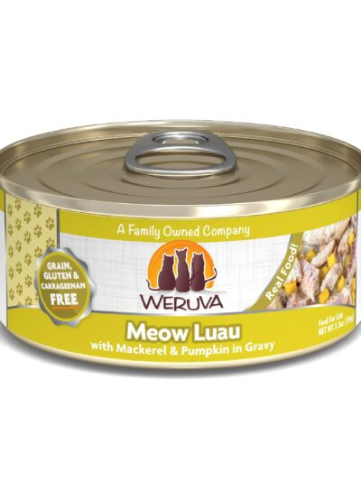 Weruva Cat Meow Luau with Mackerel and Pumpkin in Gravy 5.5oz. (Case of 24)