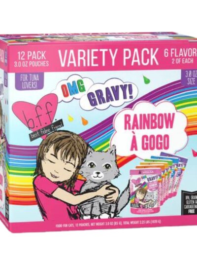 BFF Cat Omg Rainbow Variety Pack 3oz. Pouch (Case of 12)