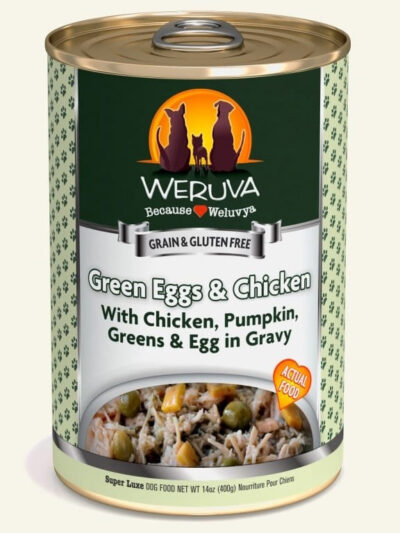 Weruva Dog Green Eggs And Chicken With Chicken; Pumpkin; Greens And Egg In Gravy 14oz. (Case of 12)