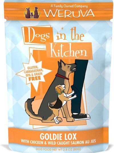 Dogs In The Kitchen Dog Goldie Lox With Chicken & Wild-Caught Salmon Au Jus 2.8oz. Pouch (Case of 12)