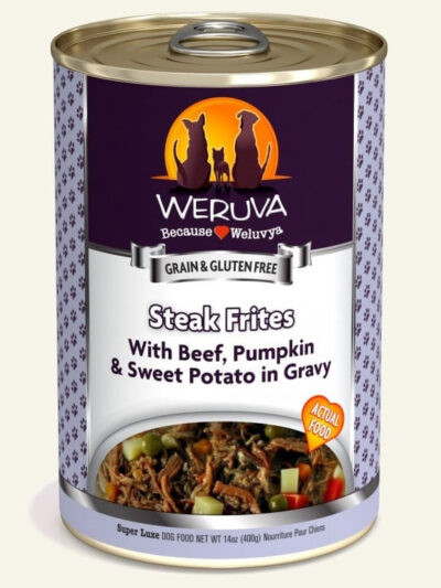 Weruva Dog Steak Frites With Beef; Pumpkin And Sweet Potato In Gravy 14oz. (Case of 12)