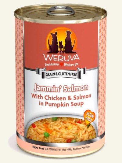 Weruva Dog Jammin Salmon With Chicken And Salmon In Pumpkin Soup 14oz. (Case of 12)
