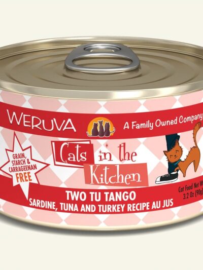 Cats In The Kitchen Two Tu Tango Sardine; Tuna and Turkey Recipe 6oz. (Case of 24)