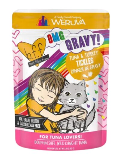 BFF Cat OmgTuna & Turkey Tickles Dinner in Gravy 3oz. (Case of 12)