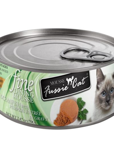 Fussie Cat Fine Dining Mousse Oceanfish with Pumpkin 2.47oz. (Case of 24)