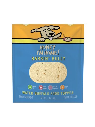 Honey I'm Home Dog Natural Water Buffalo Barkin' Bully Food Topper